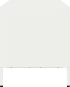 vidaXL vidaXL Szafka RTV, biała, 101,5x39x43,5 cm, stal walcowana na zimno 6
