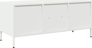 vidaXL vidaXL Szafka RTV, biała, 101,5x39x43,5 cm, stal walcowana na zimno 7