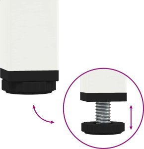 vidaXL vidaXL Szafka RTV, biała, 101,5x39x43,5 cm, stal walcowana na zimno 8