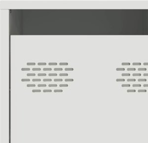 vidaXL vidaXL Szafka RTV, biała, 101,5x39x43,5 cm, stal walcowana na zimno 10