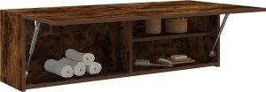 vidaXL vidaXL Wisząca szafka łazienkowa, przydymiony dąb, 100x25x30 cm 1