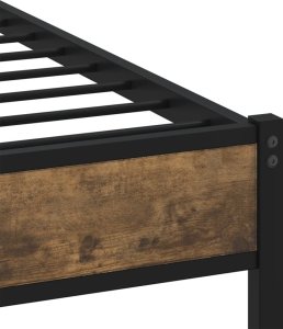 vidaXL vidaXL Metalowa rama łóżka, bez materaca, przydymiony dąb, 140x190 cm 7