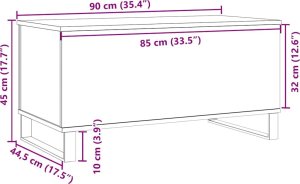 vidaXL vidaXL Stolik kawowy, stare drewno, 90x44,5x45 cm 10