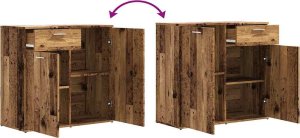 vidaXL Szafka, stare drewno, 80x36x75 cm 8