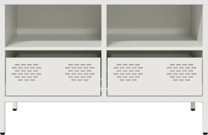 vidaXL vidaXL Szafka RTV, biała, 68x39x43,5 cm, stal walcowana na zimno 5