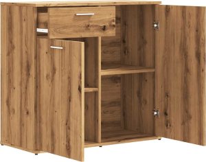 vidaXL vidaXL Szafka, dąb artisan, 80x36x75 cm, materiał drewnopochodny 5