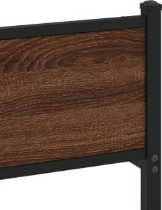 vidaXL vidaXL Metalowa rama łóżka, bez materaca, brązowy dąb, 183x213 cm 7