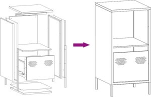 vidaXL Szafka, biała, 35x39x73,5 cm, stal walcowana na zimno 11