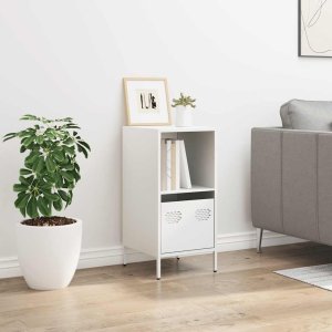 vidaXL Szafka, biała, 35x39x73,5 cm, stal walcowana na zimno 3