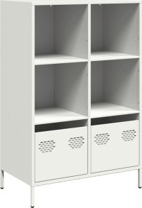 vidaXL Szafka, biała, 68x39x103,5 cm, stal 2