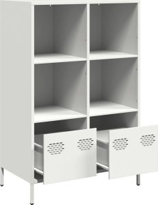 vidaXL Szafka, biała, 68x39x103,5 cm, stal 4