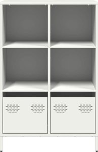 vidaXL Szafka, biała, 68x39x103,5 cm, stal 5