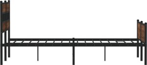 vidaXL Łóżko bez materaca, brązowy dąb, 150x200 cm 5