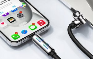 Kabel USB Blitzwolf USB-A + USB-C - USB-C + Lightning 1.2 m Szary (070836) 3