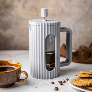 Klausberg ZAPARZACZ TŁOKOWY DO KAWY/HERBATY Z 350ml KLAUSBERG KB-7742 SZARY 2