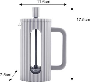 Klausberg ZAPARZACZ TŁOKOWY DO KAWY/HERBATY Z 350ml KLAUSBERG KB-7742 SZARY 3