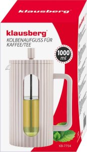 Klausberg ZAPARZACZ TŁOKOWY DO KAWY/HERBATY 1000ml KLAUSBERG KB-7754 RÓŻOWY 11