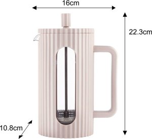 Klausberg ZAPARZACZ TŁOKOWY DO KAWY/HERBATY 1000ml KLAUSBERG KB-7754 RÓŻOWY 3
