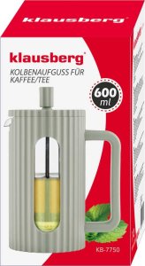Klausberg ZAPARZACZ TŁOKOWY DO KAWY/HERBATY 600ml KLAUSBERG KB-7750 ZIELONY 9