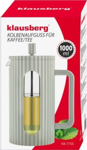Klausberg ZAPARZACZ TŁOKOWY DO KAWY/HERBATY 1000ml KLAUSBERG KB-7755 ZIELONY 9