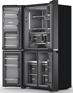 Lodówka Whirlpool Whirlpool Refrigerator | WQ9I FO2BX EF | Energy efficiency class E | Free standing | Side by side | Height 187.6 cm | No Frost system | Fridge net capacity 355 L | Freezer net capacity 237 L | Display | 41 dB | Black 3