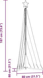 Lampki choinkowe vidaXL Lampki choinkowe, 339 niebieskich LED, 187 cm 11