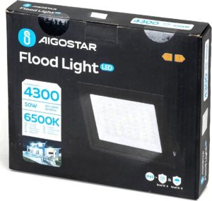 Naświetlacz Aigostar  Naświetlacz halogen LED czarny 50W zimny Naświetlacz halogen LED czarny 50W zimny 6