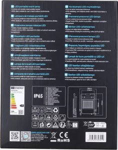 Aigostar  Przenośny halogen roboczy 100W 6500K z przewodem Przenośna lampa robocza 100W 6500K odlewana ciśnieniowo z przewodem 8