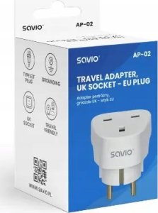 Savio Adapter podróżny AP-02, gniazdo UK – wtyk EU 4
