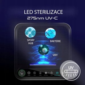 Oczyszczacz powietrza Air Essence Grafenowy Oczyszczacz Powietrza Air Essence Eco Plasma ESP PRO Graphene, 60m2, niezużywalny grafenowy filtr ESP, sterylizator UVC, szary 11