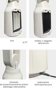 Wentylator Air Essence Plazmowy wentylator bezłopatkowy i oczyszczacz powietrza Air Essence LevanteLift z funkcją jonizacji 8