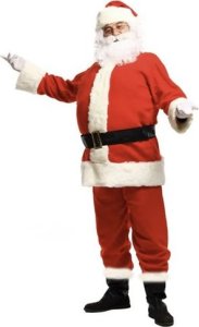 Malatec Święty Mikołaj Strój kostium Pasek Czapka Broda Worek na prezenty 5