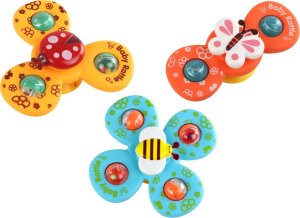 LeanToys Zabawka Sensoryczna Spinnery Biedronka Pszczółka Motylek Przyssawki 2