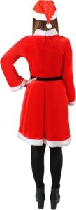 Malatec Kostium Pani Mikołajowa Śnieżynka Sukienka, czapka, pasek, Strój 5