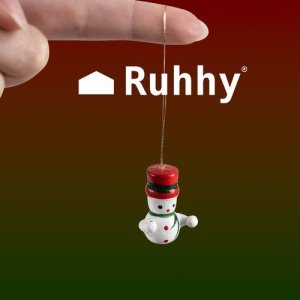 Ruhhy Bombki zawieszki choinkowe drewniane 10 szt. Ozdoby na choinkę 2