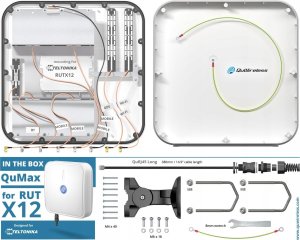 Antena QuWireless QuWireless QuMax AX12M | Antena Wi-Fi + LTE + GPS + Bluetooth | dla Teltonika RUTX12/RUTX14 4