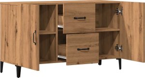 vidaXL Komoda, dąb artisan, 100x36x60 cm, materiał drewnopochodny 6