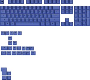 Glorious Glorious GPBT Basics Keycaps, ANSI Layout (US), PBT, Dye-Sub - Mana Blue 1