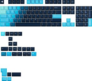 Glorious Glorious GPBT Gradient Keycaps, ANSI Layout (US), PBT, Dye-Sub - Celestial Ice 1