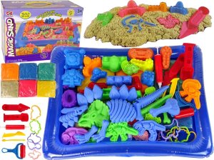 LeanToys Piasek Kinetyczny Zestaw z Foremkami Dinozaury LEAN Toys 1