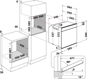 Piekarnik Whirlpool Oven WHIRLPOOL W6 OS4 4S2 H BL 8