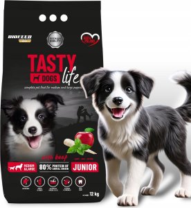 Biofeed BIOFEED TASTY DOGS LIFE JUNIOR M&L WITH BEEF 12KG 1