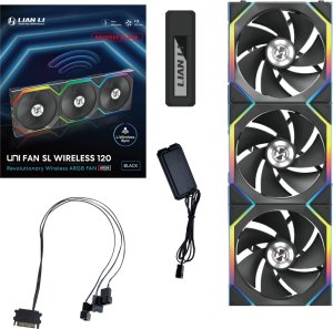 Wentylator Lian Li UNI FAN SL Wireless 120 Reverse Blade 3-pack czarny (12RSL1W3B) 11