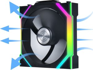 Wentylator Lian Li UNI FAN SL Wireless 120 Reverse Blade 3-pack czarny (12RSL1W3B) 3