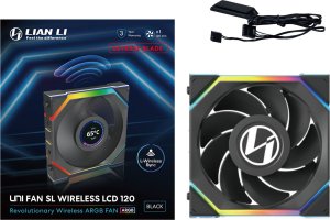 Wentylator Lian Li UNI FAN SL Wireless LCD 120 Reverse Blade czarny (12RSLLCD1W1B) 7