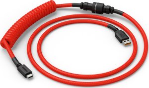 Glorious Glorious GMMK Coiled Cable Crimson Red, Spiralkabel, USB-C/USB-A - rot/schwarz 1