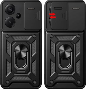 Hello Case ETUI PANCERNE DO XIAOMI REDMI NOTE 13 PRO PLUS 5G CZARNE ARMOR HOLDER RING 6