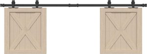 vidaXL vidaXL System do drzwi przesuwnych do mebli, 152 cm, stal węglowa 1
