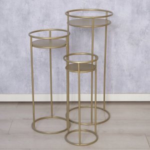Boltze Zestaw kwietników metalowych RICKY, 3 sz. 50-70 cm 3