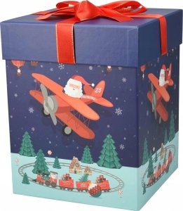 Home Styling Collection Dwa pudełka na prezenty z motywem Mikołaja, 26 i 23 cm 1